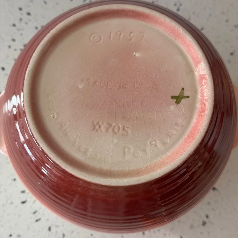 LA Pottery Tureen Soup Stew Chili Beans #705 1957 Kitchen Decor Made in the USA